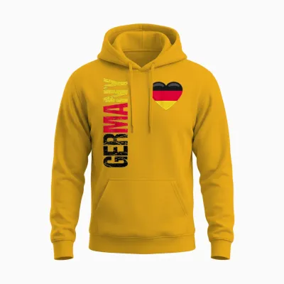 Germany Fußball Deutschland Flagge Trikot Unisex Hoodie - Gold