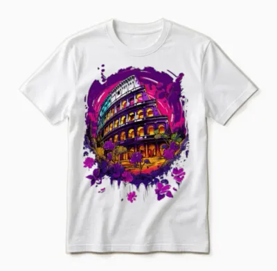 Roma Italy Colosseum T-Shirt – Celebrate Timeless Unisex T-Shirt - White
