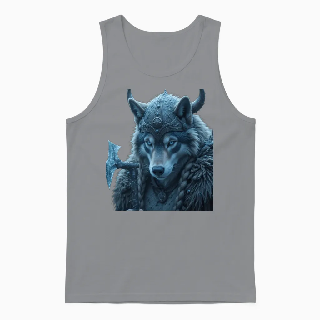 Viking Wolf King Young Scooter , Weather Unisex Tank Top in Sport Grey