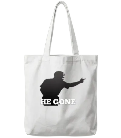 Umpire Strike 3 Tote Bags - White