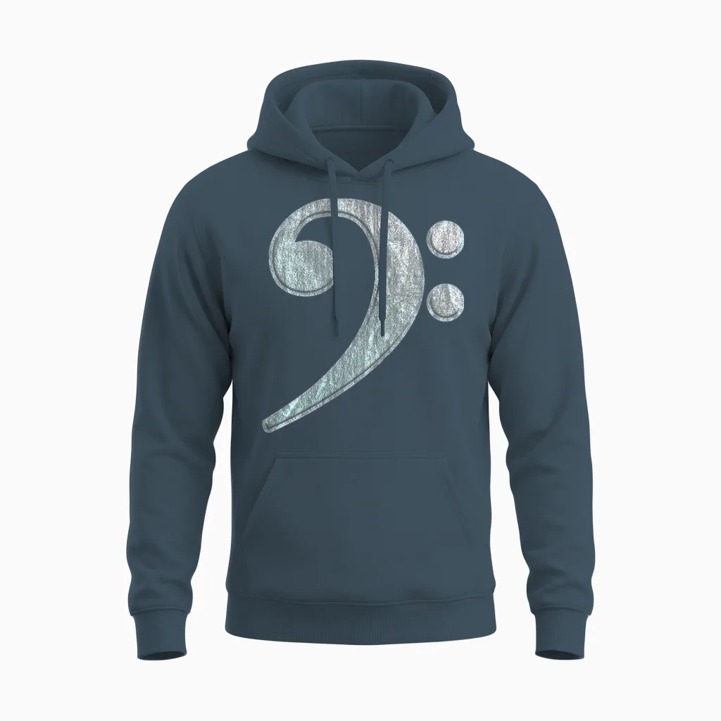 Bassschlüssel - Bassist - Bassspieler - Kontrabass Unisex Hoodie in Dark Heather