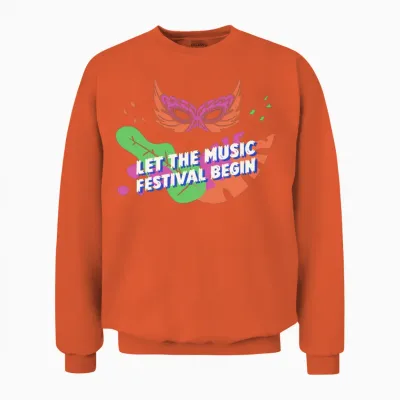Let the Music Festival Begin Unisex Sweatshirt - Orange