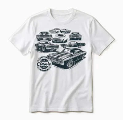Oldtimer-Kollektion Vintage Muscle Cars Unisex T-Shirt - White