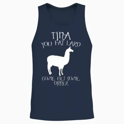Tina You Fat Lard Funny Graphic Unisex Tank Top - Navy