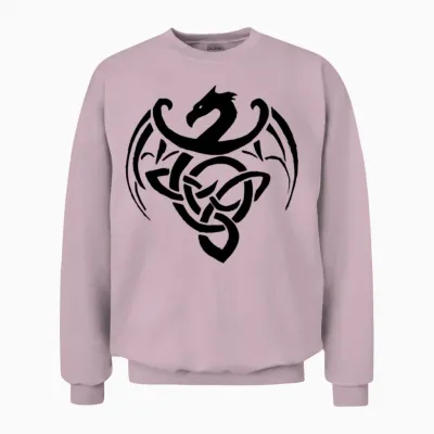 Celtic Dragon 2 Unisex Sweatshirt - Light Pink