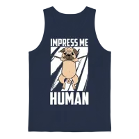 Pug Dog Lovers Unisex Tank Top - Navy – 1