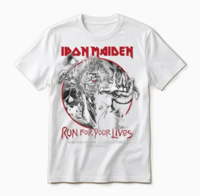 Iron Maiden Run for Your Lives Tour 2026 Hannover Unisex T-Shirt - White