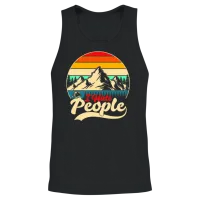 I Hate People Hiking Camping Unisex Tank Top - Black – 2