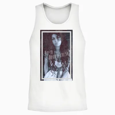 Amy Winehouse Frame Soul Music by Rock Off Unisex Tank Top - White