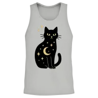 Mystic Black Cat Lovers Unisex Tank Top - Ash – 2