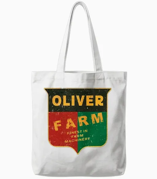 Oliver Farm Equipment & Country Tote Bags in White