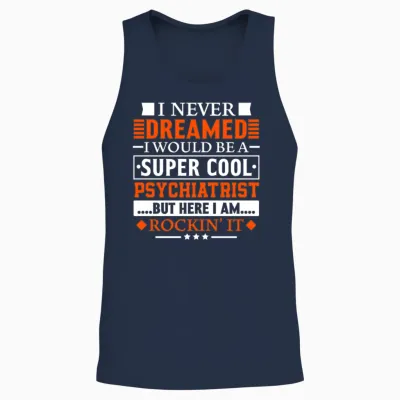 Psychiatrist Gift Funny Appreciation Gift for Psyc Unisex Tank Top - Navy