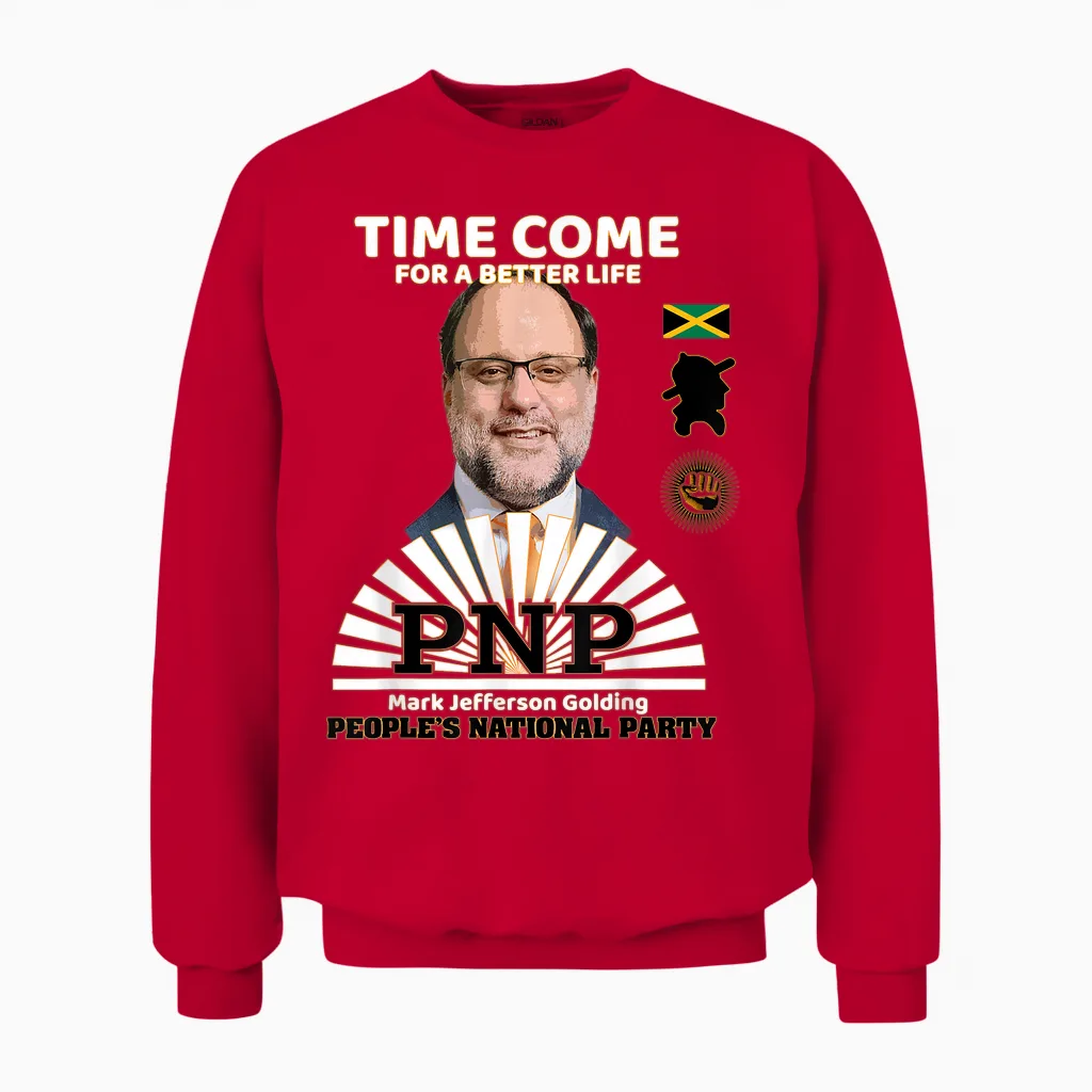 Mark Golding Jamaica's People's National Party Pnp Supporter Unisex Sweatshirt in Red