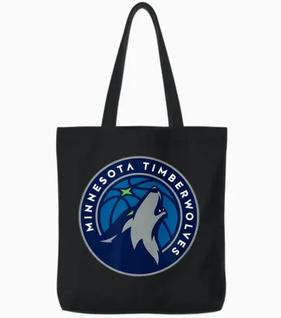 Nba Minnesota Timberwolves Offizielles Lizenzprodukt Tote Bags - Black