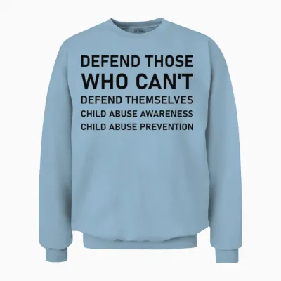 Child Abuse Survivor Child Abuse Prevention Unisex Sweatshirt - Light Blue