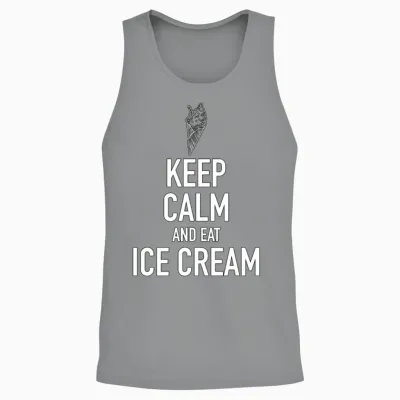 Keep Calm and Eat Ice Cream - Ice Cream - Tb Unisex Tank Top - Sport Grey