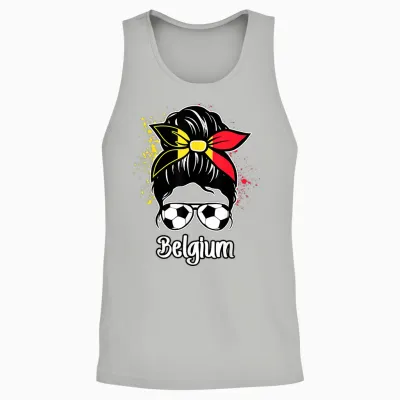 Drapeau Belge Joueur De Football Fan De Football Belge Unisex Tank Top - Ash