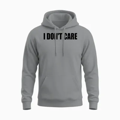 I Dont Care Unisex Hoodie - Sport Grey