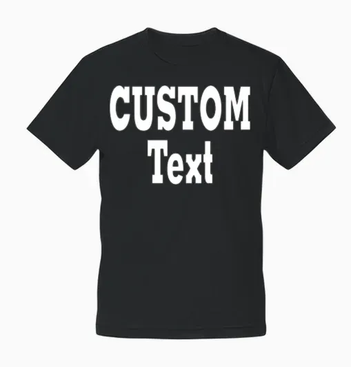 Custom Text Unisex T-Shirt - Black