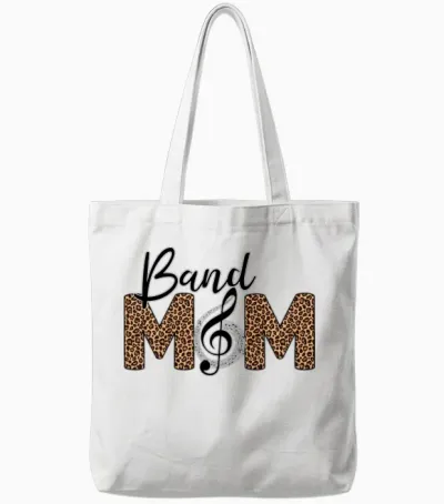 Band Mom Tote Bags - White