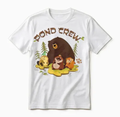 Disney and Pixar's Hoppers Pond Crew Beaver Mabel & Friends Unisex T-Shirt - White