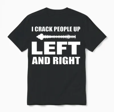 Funny Chiropractor Reflexologist Unisex T-Shirt - Black