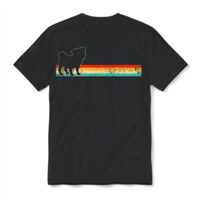 Pug Retro Unisex T-Shirt - Black