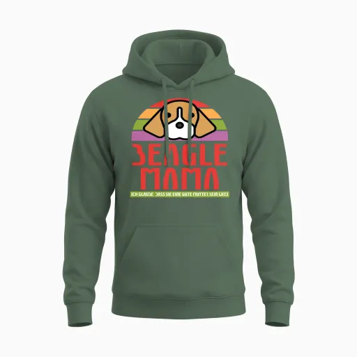 Beagle Dog Puppy Dogs Pet Cute Dog Lover Bulldog Unisex Hoodie - Military Green