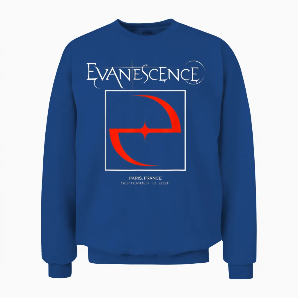 Evanescence 2026 World Tour Paris Unisex Sweatshirt in Royal