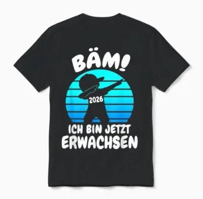 Bäm! Erwachsen Dabbing Boy 2026 Jugendweihe 2026 Unisex T-Shirt - Black