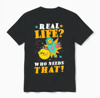 Retro Art Style Fan Unisex T-Shirt - Black