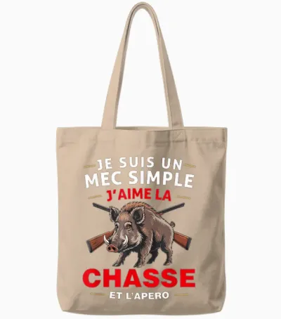 Man I Love Hunting for Hunter Passion Hunting T-Shirt, Black, S Tote Bags - Natural
