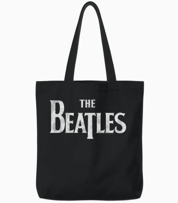 The Beatles - Logo Tote Bags in Black