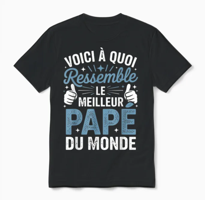 Tee Shirt Homme Humour Papé Idée Fete De Peres Meilleur Papé Unisex T-Shirt in Black