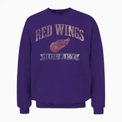 Detroit Red Wings Vintage Hockey Officially Licensed Unisex Sweatshirt - Purple