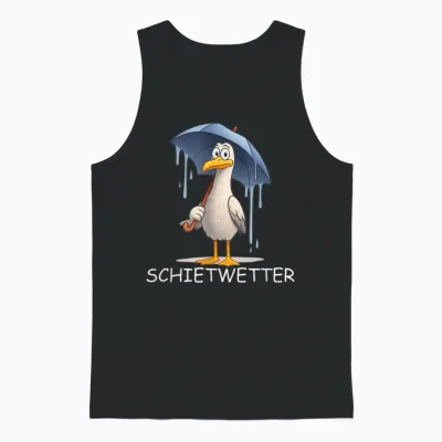Schietwetter Spruch – Möwe Norden Küste Meer Strand Unisex Tank Top - Black