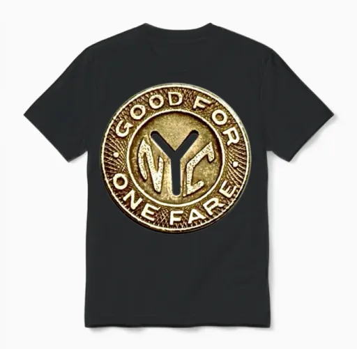 Nyc Token Unisex T-Shirt in Black