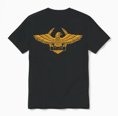 Roman Eagle Aquila (gold) Unisex T-Shirt - Black