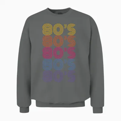 Retro So's Rainbow Grid Vintage Retro Party Unisex Sweatshirt - Graphite Heather