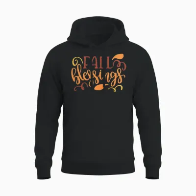 Fall Blessings Funny Funny Unisex Hoodie - Black
