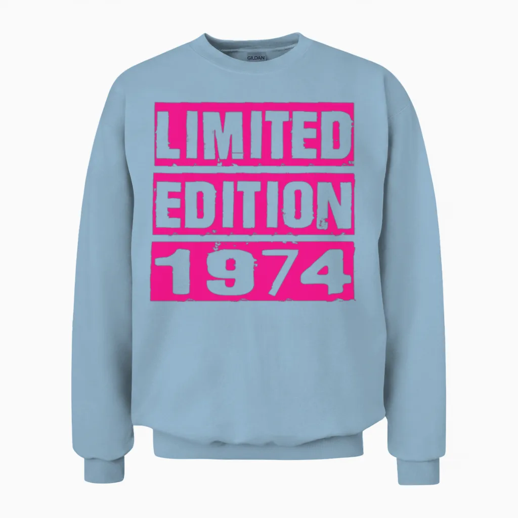 Limited Edition 1974 Unisex Sweatshirt in Light Blue