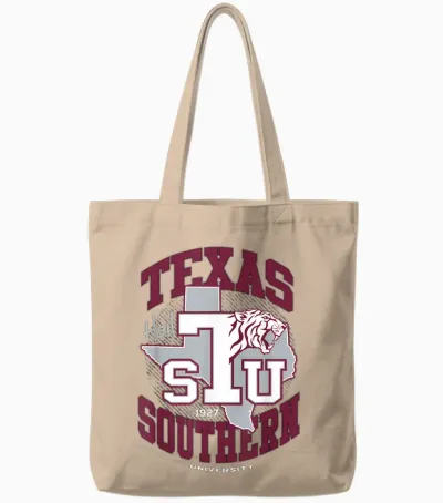 Texas Southern University - Tsu - Hbcu - Tiger Pride Tote Bags - Natural
