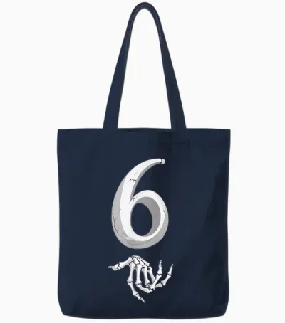 Funny 67 Six Seven Meme Couple Matching Halloween Costume Tote Bags - Navy