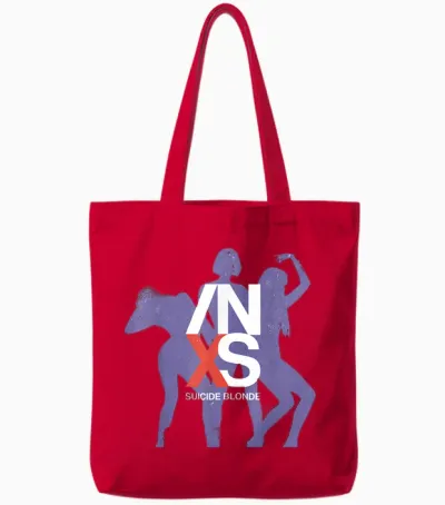 Inxs – Suicide Blonde Dancers T-Shirt, Black, S Tote Bags - Red