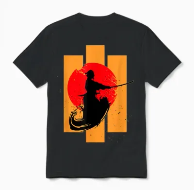 Japanischer Samurai-Krieger Bushido Code Japan Ronin Swordsmen Unisex T-Shirt - Black