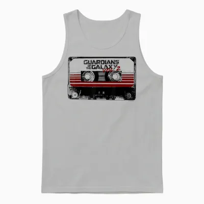 Marvel Guardians of the Galaxy Vol 2 Awesome Mix Tape Logo Unisex Tank Top - Ash