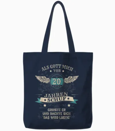 20. Geburtstag Mann Frau 20 Jahre 2006 Deko Lustig Geschenk Tote Bags - Navy