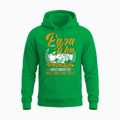 Papa Und Sohn Vater Sohn Partner Look Spruch Vatertag Unisex Hoodie - Irish Green