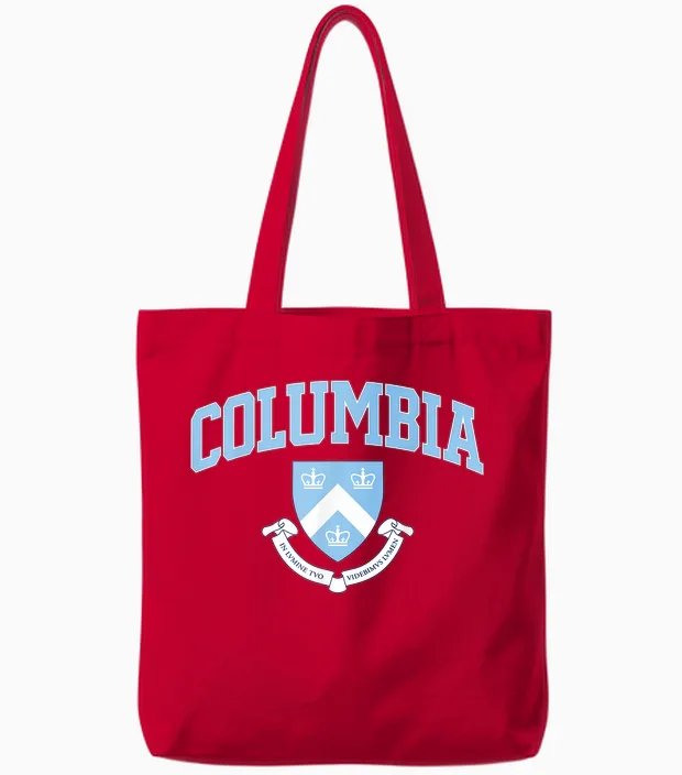 Columbia Classic Arch Over Crest Navy | Columbia T-Shirt, Blue, S Tote Bags in Red
