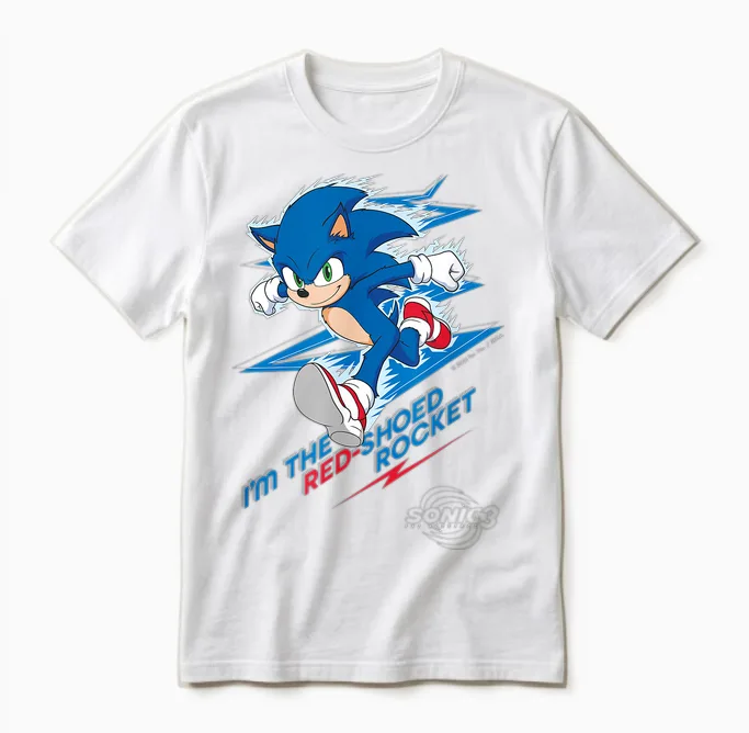 Sonic the Hedgehog: Movie 3 Unisex T-Shirt in White
